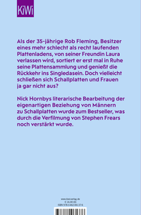 Zusatzmaterial 9783462061376 U4 von High Fidelity: Roman von Nick Hornby