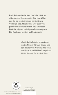 Zusatzmaterial 9783462053845 U4 von Im Jahr des Affen von Patti Smith
