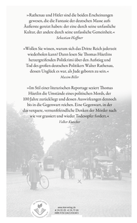 Zusatzmaterial 9783462054385 U4 von Berlin, 24. Juni 1922: Der Rathenaumord und der Beginn des rechten Terrors in Deutschland von Thomas Hüetlin