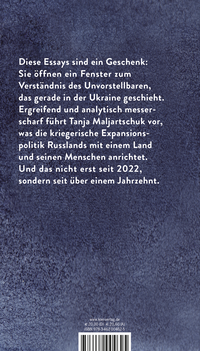Zusatzmaterial 9783462004625 U4 von Gleich geht die Geschichte weiter, wir atmen nur aus: Essays von Tanja Maljartschuk