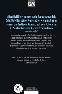 Zusatzmaterial 9783462002324 U4 von Falling Man: Roman von Don DeLillo