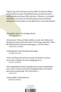 Zusatzmaterial 9783462012118 U4 von Black Saturdays: Roman eines Jahres von Maxim Biller