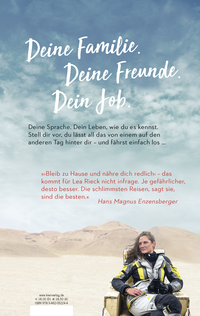 Zusatzmaterial 9783462052244 U4 von Sag dem Abenteuer, ich komme: Wie ich mit dem Motorrad die Welt umrundete und was ich von ihr lernte von Lea Rieck
