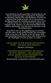 Zusatzmaterial 9783871341731 U4 von Legal High von Rainer Schmidt