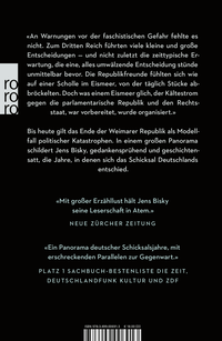 Zusatzmaterial 9783499006913 U4 von Die Entscheidung: Deutschland 1929 bis 1934 von Jens Bisky