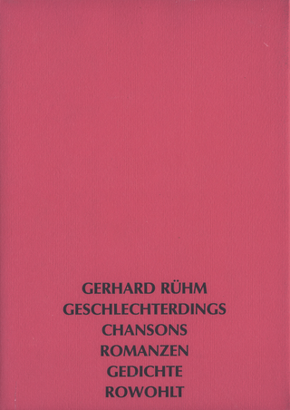 Buchcover von Geschlechterdings: chansons - romanzen - gedichte