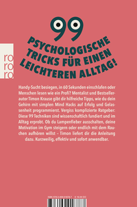 Zusatzmaterial 9783499018787 U4 von 99 Mind Hacks: Mentale Tricks für Klarheit im Kopf und Stärke im Alltag von Timon Krause