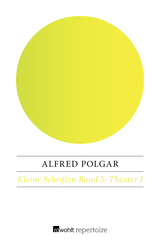 Buchcover von Theater I von Alfred Polgar