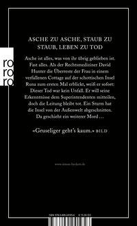 Zusatzmaterial 9783499241956 U4 von Kalte Asche von Simon Beckett