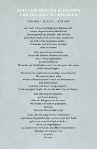 Zusatzmaterial 9783498058029 U4 von Sämtliche Gedichte 1956 - 2008: Mit einer Auswahl der Gedichte von 1947 - 1955 von Peter Rühmkorf