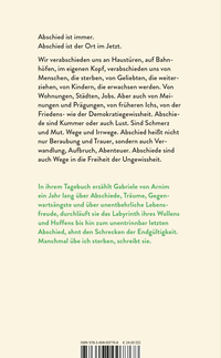 Zusatzmaterial 9783498007768 U4 von Abschied leben: Tagebuch eines Zeitgefühls von Gabriele von Arnim