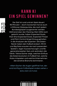 Zusatzmaterial 9783499019166 U4 von Die Zukunft des Fußballs: Wie KI und Big Data den Fußball verändern von Tobias Escher