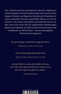 Zusatzmaterial 9783737100052 U4 von Erzählte Welt: Eine Literaturgeschichte der Gegenwart, 1989 bis heute von Steffen Martus