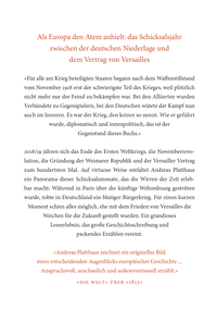 Zusatzmaterial 9783871347863 U4 von Der Krieg nach dem Krieg: Deutschland zwischen Revolution und Versailles 1918/19 von Andreas Platthaus