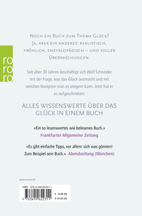 Zusatzmaterial 9783499622311 U4 von Glück!: Eine etwas andere Gebrauchsanweisung von Wolf Schneider