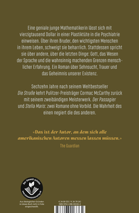 Zusatzmaterial 9783498003364 U4 von Stella Maris: Roman von Cormac McCarthy