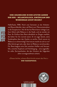 Zusatzmaterial 9783499006463 U4 von Der perfekte Kuss von André Kubiczek