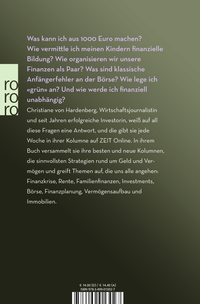 Zusatzmaterial 9783499013027 U4 von Mach mehr aus deinem Geld!: Alles, was man über Vermögensaufbau wissen muss von Christiane von Hardenberg