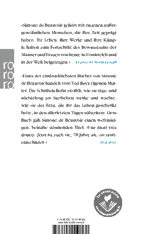 Zusatzmaterial 9783499110160 U4 von Ein sanfter Tod von Simone de Beauvoir