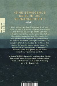 Zusatzmaterial 9783499013867 U4 von Das Lied der Stare nach dem Frost von Gisa Klönne