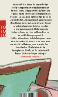 Zusatzmaterial 9783499124679 U4 von Die Liebhaberinnen von Elfriede Jelinek
