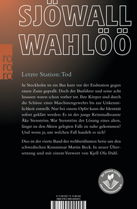 Zusatzmaterial 9783499244445 U4 von Endstation für neun: Ein Kommissar-Beck-Roman. von Maj Sjöwall, Per Wahlöö