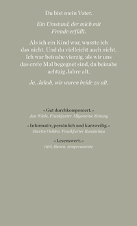Zusatzmaterial 9783498006808 U4 von Das Leben wortwörtlich: Ein Gespräch von Martin Walser, Jakob Augstein