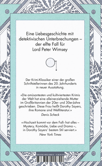 Zusatzmaterial 9783805200820 U4 von Hochzeit kommt vor dem Fall  von Dorothy L. Sayers