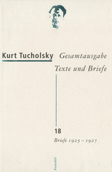 Buchcover von Gesamtausgabe Texte und Briefe 18: Briefe 1925 - 1927 von Renke Siems