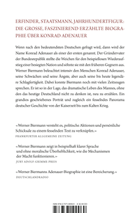 Zusatzmaterial 9783737100069 U4 von Konrad Adenauer: Ein Jahrhundertleben von Werner Biermann
