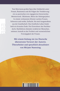 Zusatzmaterial 9783499015571 U4 von Paradies von Toni Morrison