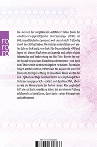Zusatzmaterial 9783499622366 U4 von Ich will meinen Führerschein zurück: Erfolgreich durch die MPU (mit praktischen Übungen) von Paul Brieler, Peter Grunow