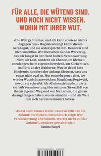 Zusatzmaterial 9783499019913 U4 von Mut statt Wut: Wie wir uns aus der Machtlosigkeit befreien, Verantwortung übernehmen und die Zukunft zurückerobern von Magdalena Rogl