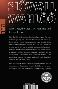 Zusatzmaterial 9783499244414 U4 von Die Tote im Götakanal: Ein Kommissar-Beck-Roman von Maj Sjöwall, Per Wahlöö