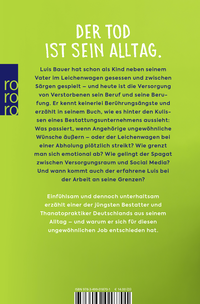 Zusatzmaterial 9783499018701 U4 von Bestatters Diary: Der Tod ist mein Job: Geschichten aus einem ungewöhnlichen Alltag von Luis Bauer, Katharina Worsch