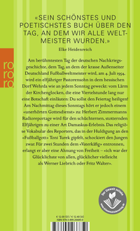 Zusatzmaterial 9783499266850 U4 von Der Sonntag, an dem ich Weltmeister wurde von Friedrich Christian Delius