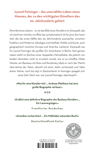 Zusatzmaterial 9783737101165 U4 von Lyonel Feininger: Porträt eines Lebens von Andreas Platthaus