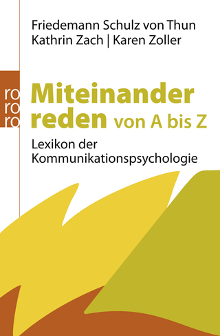 Buchcover von Miteinander reden von A bis Z: Lexikon der Kommunikationspsychologie