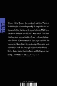 Zusatzmaterial 9783499135682 U4 von Der Späher von Vladimir Nabokov