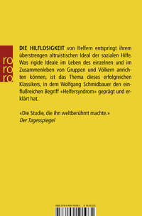 Zusatzmaterial 9783499191961 U4 von Hilflose Helfer: Über die seelische Problematik der helfenden Berufe von Wolfgang Schmidbauer