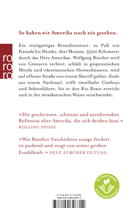 Zusatzmaterial 9783499626814 U4 von Hartland: Zu Fuß durch Amerika von Wolfgang Büscher