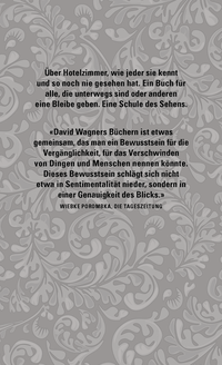 Zusatzmaterial 9783498073732 U4 von Ein Zimmer im Hotel von David Wagner