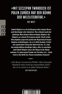 Zusatzmaterial 9783499291470 U4 von Der Boxer von Szczepan Twardoch