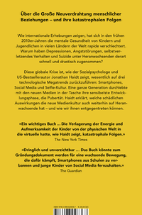 Zusatzmaterial 9783498028367 U4 von Generation Angst: Wie wir unsere Kinder an die virtuelle Welt verlieren und ihre psychische Gesundheit aufs Spiel setzen von Jonathan Haidt