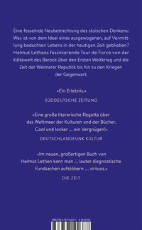 Zusatzmaterial 9783737102377 U4 von Stoische Gangarten: Versuche der Lebensführung von Helmut Lethen