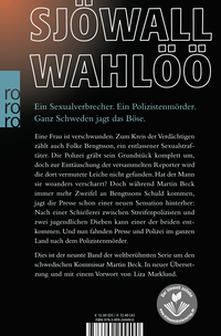 Zusatzmaterial 9783499244490 U4 von Der Polizistenmörder: Ein Kommissar-Beck-Roman von Maj Sjöwall, Per Wahlöö