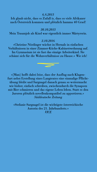 Zusatzmaterial 9783498064440 U4 von Statusmeldungen von Stefanie Sargnagel