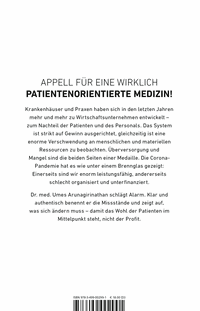 Zusatzmaterial 9783499002991 U4 von Der verlorene Patient: Wie uns das Geschäft mit der Gesundheit krank macht von Dr. med. Umes Arunagirinathan, Doris Mendlewitsch