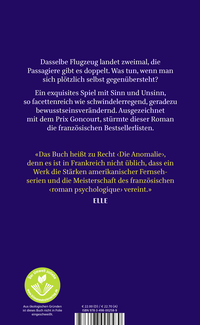 Zusatzmaterial 9783498002589 U4 von Die Anomalie von Hervé Le Tellier