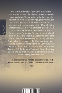 Zusatzmaterial 9783499010101 U4 von Die Rückkehr der Kraniche von Romy Fölck